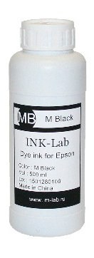 Чернила водорастворимые Ink-Lab для принтеров Epson Matte Black (матовые черные) 500 mл